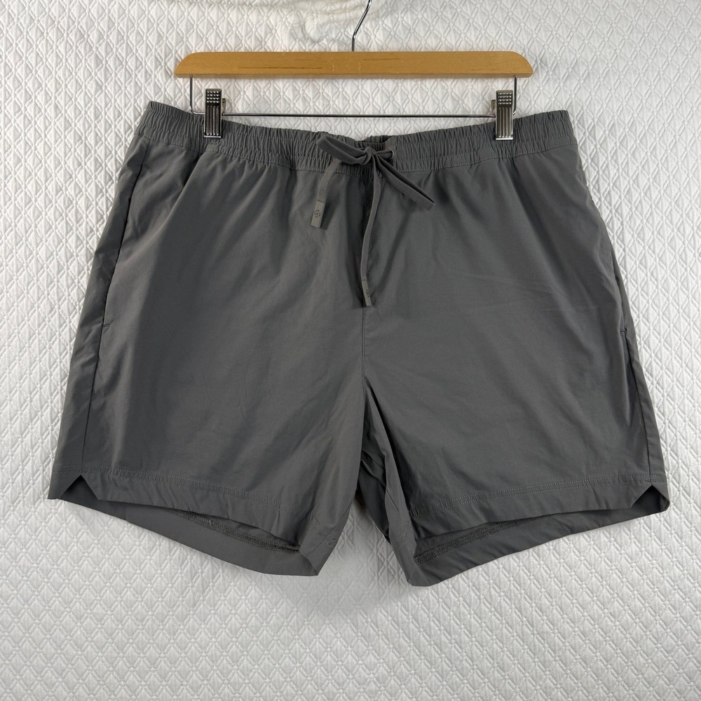 Cuts Mojave 5"‎ Men Grey Athletic Shorts XL Nylon Spandex Drawstring Activewear